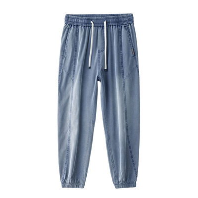 班尼路SK夏款宽松束脚天丝休闲裤