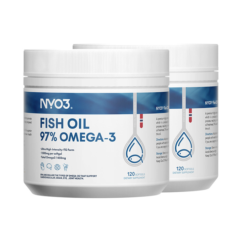 【自营】NYO3超高纯度97%鱼油omega3深海鱼120粒周期卷王天花板