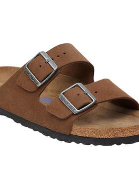 BIRKENSTOCK勃肯绒面革软底拖鞋