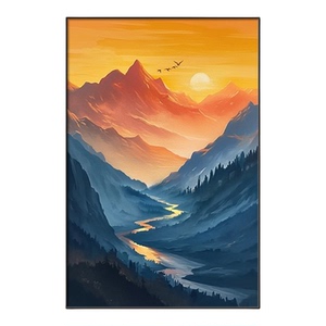 有山无水靠山画绿色玄关过道挂画2026新款客厅装饰画办公室青山图
