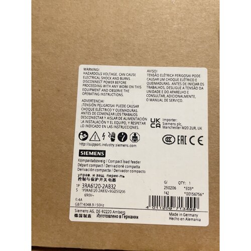 议价3RA61202AB32SIRIUS紧凑型负荷馈线适用