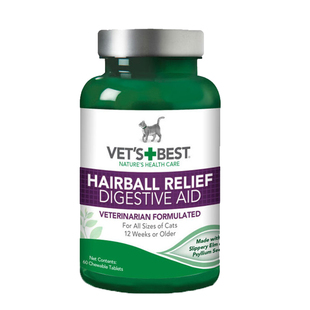VET'S BEST美国进口绿十字猫用化毛片营养猫草植物调理肠胃去毛球