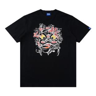 HEA 国潮狮头短袖T恤男女同款纯棉情侣装短袖上衣香港城市特别款