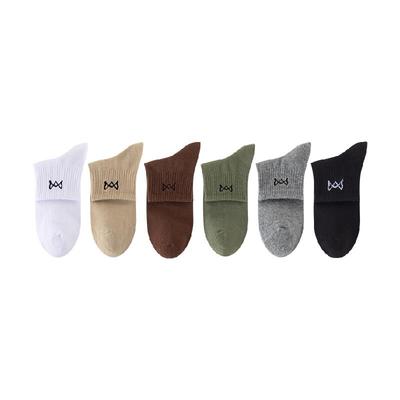 猫人袜子男棉质透气中筒袜秋冬款