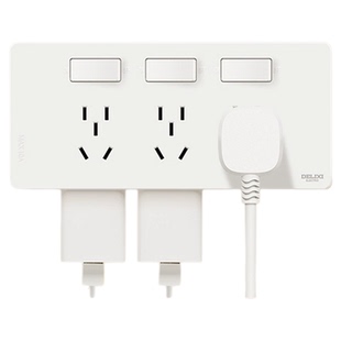 德力西拓展插座86型墙上固定原位替换扩展插座面板多功能明装16a