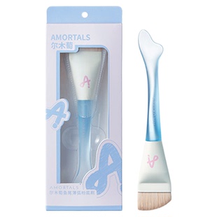 尔木萄化妆刷一字型粉底刷平头刀锋无痕粉底液刷子鱼尾薄弧刷