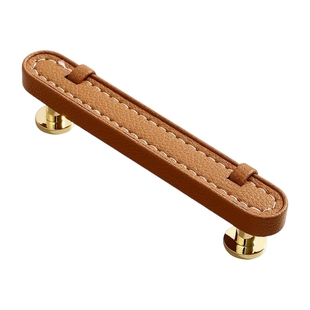 欧式时尚皮革衣柜门拉手现代简约锌合金橱柜单孔小拉手抽屉门把手