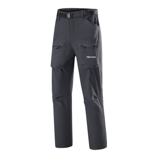 MARMOT土拨鼠加绒软壳冲锋裤秋冬季加厚工装裤户外弹耐磨力保暖裤