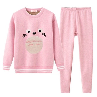 保暖内衣女冬季纯棉加绒加厚秋衣秋裤高初中学生少女大童打底套装