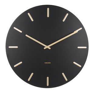 荷兰KARLSSON黑色金刻度时钟进口45cm大挂钟客厅简约现代北欧钟表