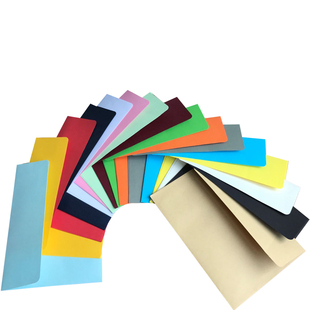 小号  11*8CM单色信封 糖果色彩色信封 银行卡 会员卡收纳100个