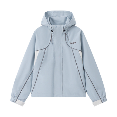 江南先生NewJNXS户外运动三防宽松防风拼接夹克休闲连帽外套男女