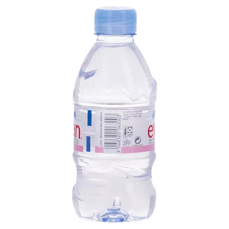 法国进口英文版evian依云矿泉水330ML*24瓶弱碱性水