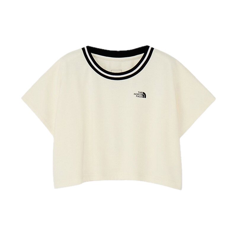 日本北面 the north face 206夏女童logo速干防晒85UV防臭短袖T恤