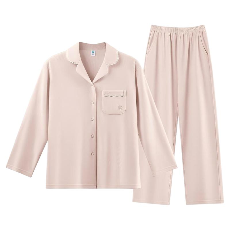 【李沁同款】七色纺睡衣女款长袖家居服套装女纯棉可外穿春季新款