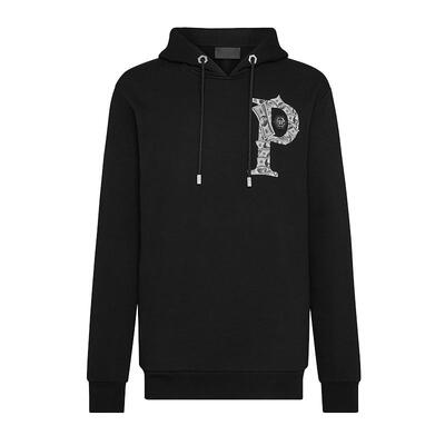 棉质money图案连帽卫衣