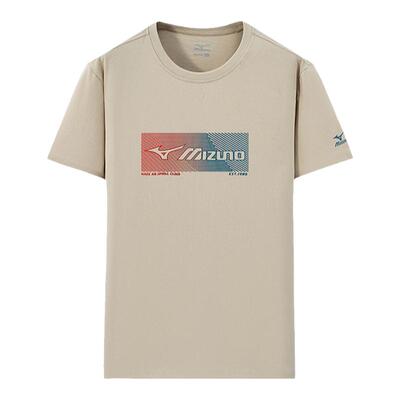Mizuno/美津浓户外休闲短袖T恤男女士夏季薄款情侣装纯棉半袖上衣