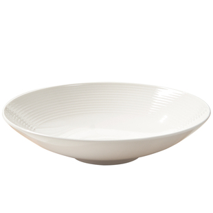 2025新款纯白骨瓷盘子螺纹深盘菜盘家用大号凉菜盘特别好看的盘子