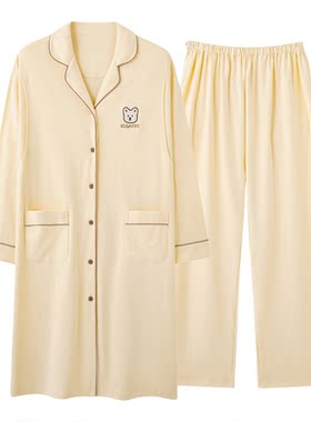 孕妇睡裙月子服春秋冬季长款喂奶长袖产后睡衣家居服2026新款哺乳