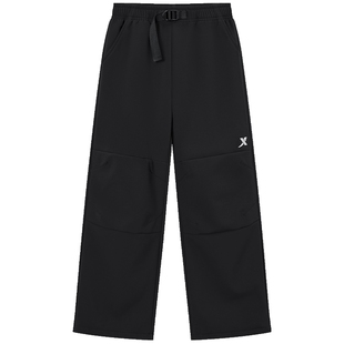 特步童装男童户外伞兵裤保暖运动裤儿童加绒运动裤青少年冬季裤子