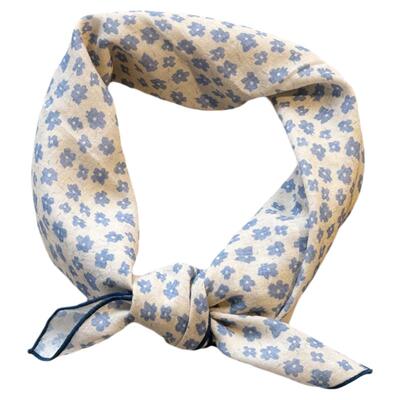 春夏韩版清新薄棉小方巾头巾领巾