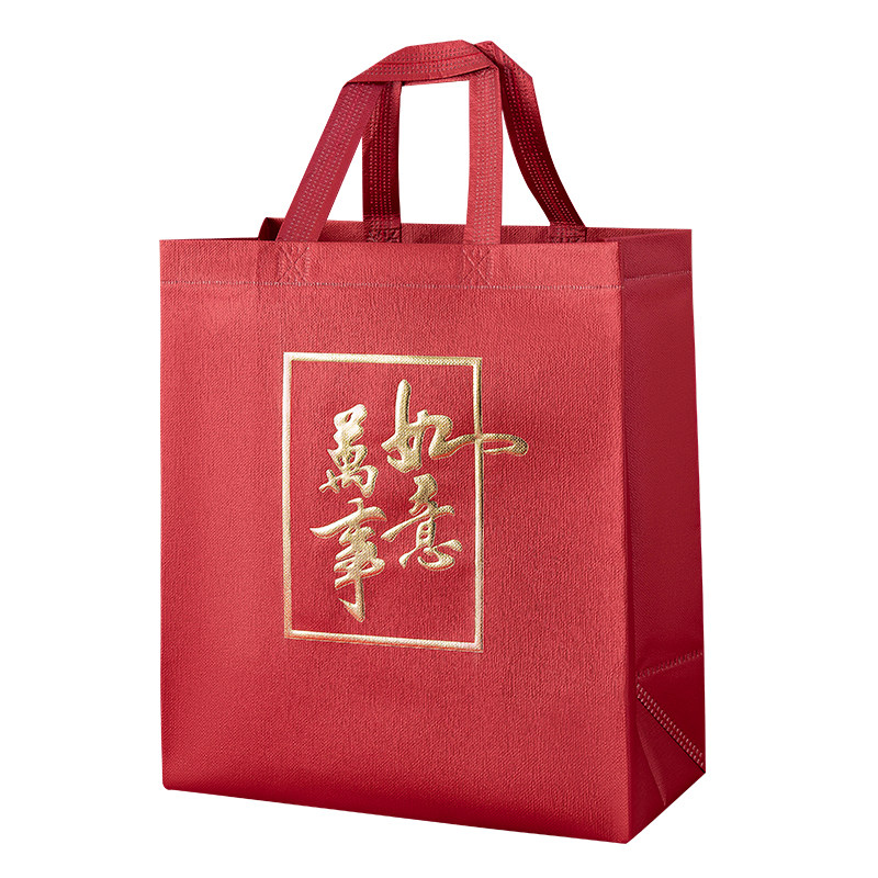 手提无纺布礼品袋两支装红酒袋白酒袋茶叶袋送礼袋回礼袋烟酒礼袋