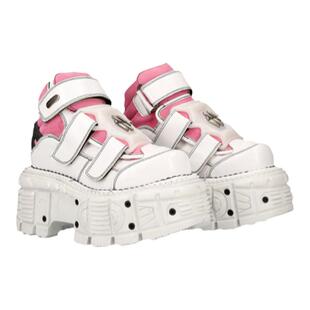 NewRock西班牙小众潮鞋新款复古朋克撞色松糕增高厚底鞋老爹鞋女