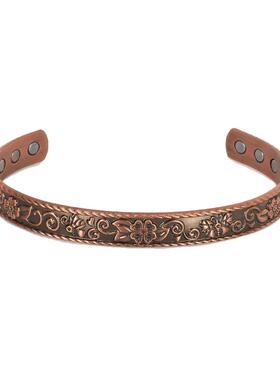 纯红铜紫铜女士手镯可调