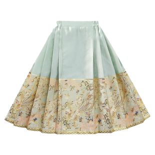 女童中国风半身裙春秋2025新款洋气女孩古装明制儿童汉服马面裙子