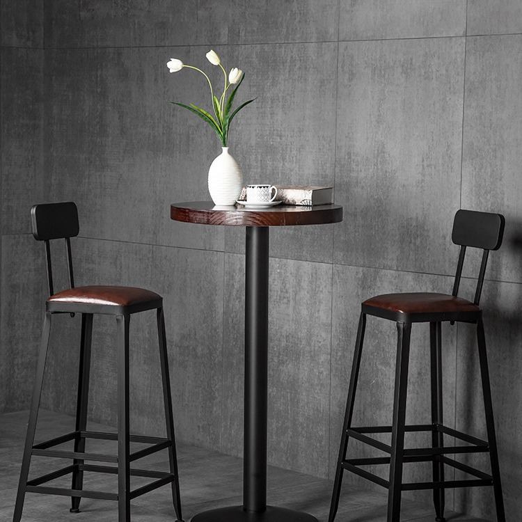 吧台椅高脚凳铁艺家用靠背吧凳桌椅现代高椅子简约酒吧椅高脚椅子
