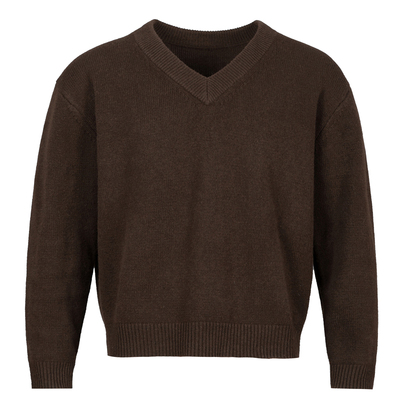 OD春季V领100%羊毛高级针织毛衣