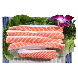 挪威三文鱼肚腩条人吃4斤边角料新鲜大块带鳍纯鱼腩条可烧烤顺丰