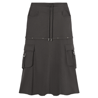 Eptison复古休闲宽松半身裙