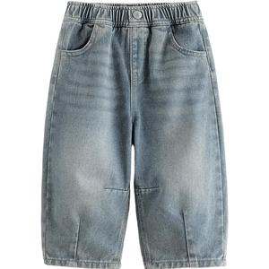 马克珍妮男童挺括有型直筒牛仔裤 宝宝裤子2025年秋装新款551313