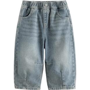 马克珍妮男童挺括有型直筒牛仔裤 宝宝裤子2025年春装新款551313