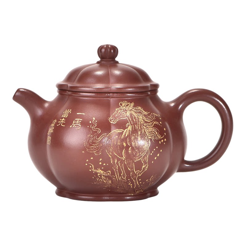 范家壶庄宜兴紫砂壶名家纯全手工原矿龙血砂家用茶具筋纹潘壶