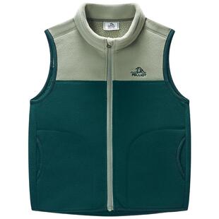 伯希和儿童马甲加绒保暖叠穿冲锋衣内胆户外休闲运动防风抓绒衣