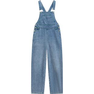 播背带牛仔裤女商场同款2024春夏美式复古高街直筒裤BDR1KD0106