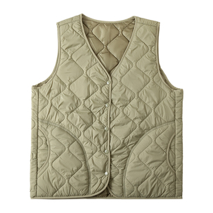 宜而爽羊毛填充保暖马甲女款秋冬季加绒加厚内搭背心校服神器内胆