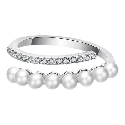 GTM原创设计珍珠银高级轻奢戒指