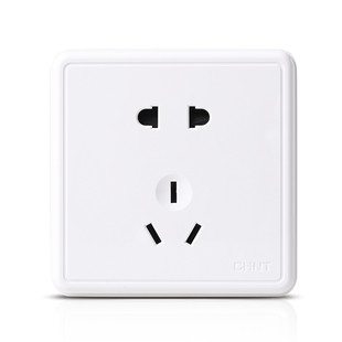 正泰明装开关插座墙壁明线超薄一开五孔面板多孔家用明装16A插座1