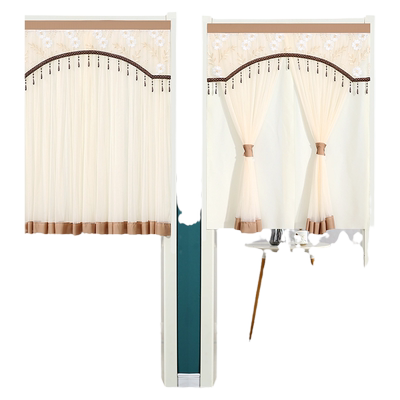 纯色门帘遮挡隐私短帘卧室免打孔