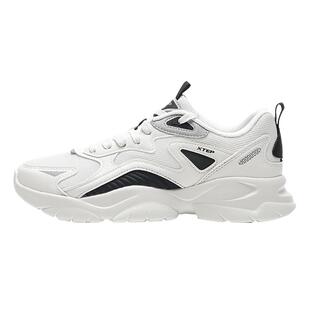 特步男鞋运动鞋夏季网面透气跑步鞋夏天正品休闲鞋子白色老爹鞋男