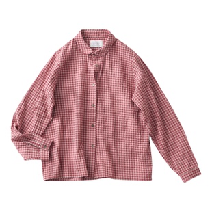 春季新品 桑妮库拉/Sunny clouds 棉混格子衬衫休闲学院风红白格