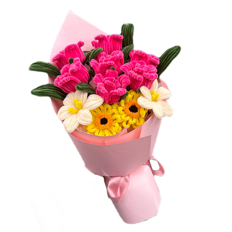 广志送美伢的花束扭扭棒浪漫玫瑰成品毕业闺蜜生日创意礼物送女友