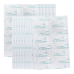 雅克菱正畸保持器清洁片100片散装 牙套消毒泡腾片清洗剂洗白