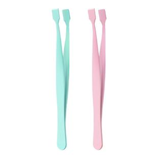 下睫毛专用镊子睫毛夹专用高精密大平头嫁接新手顺手镊子便携镊子