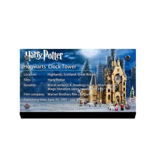 POP适用乐高75948霍格沃兹钟楼积木模型哈利波特亚克力展示铭牌