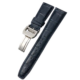 YGB真牛皮折叠扣表带适用万国iwc柏涛菲诺葡萄牙七日链计时飞行员