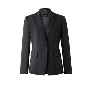 【零染】PRICH简约智性气质平驳领西装春季通勤外套女